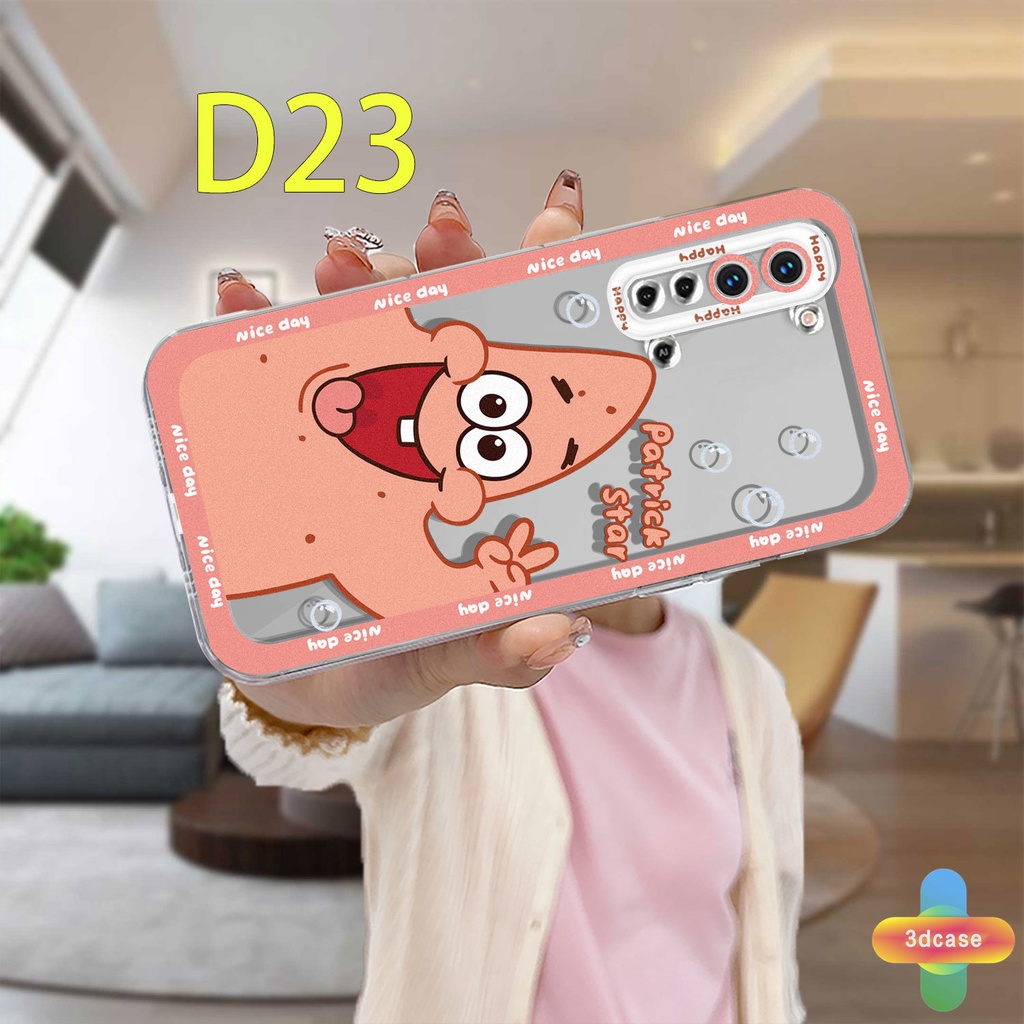 Soft TPU Case Realme C11 2021 C21Y C31 C35 C15 C21 C25 C20 C3 C12 C2 C25S 5S 5 5S 5i C17 7i C1 C25Y C2 C3i 6i C20A realme Narzo 20 10 10A 20A 30A A7 A5S A15 A16 Y12 Y20 Y15S A03 Cartoon SpongeBob SquarePants Transparent Case