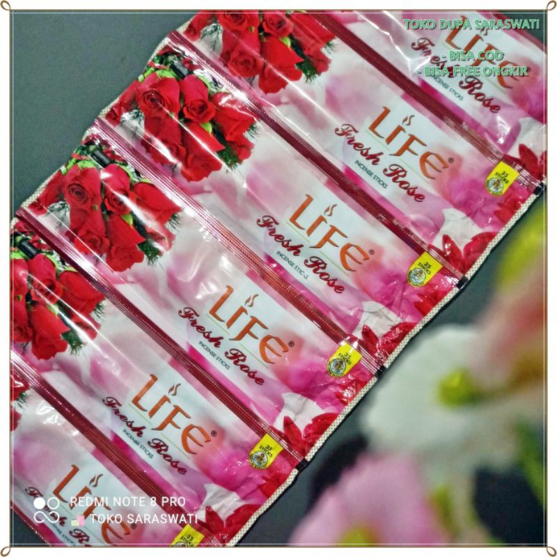 Hio Dupa Wangi Aromatherapy Fresh Rose Mawar Merah Isi 35 Stik