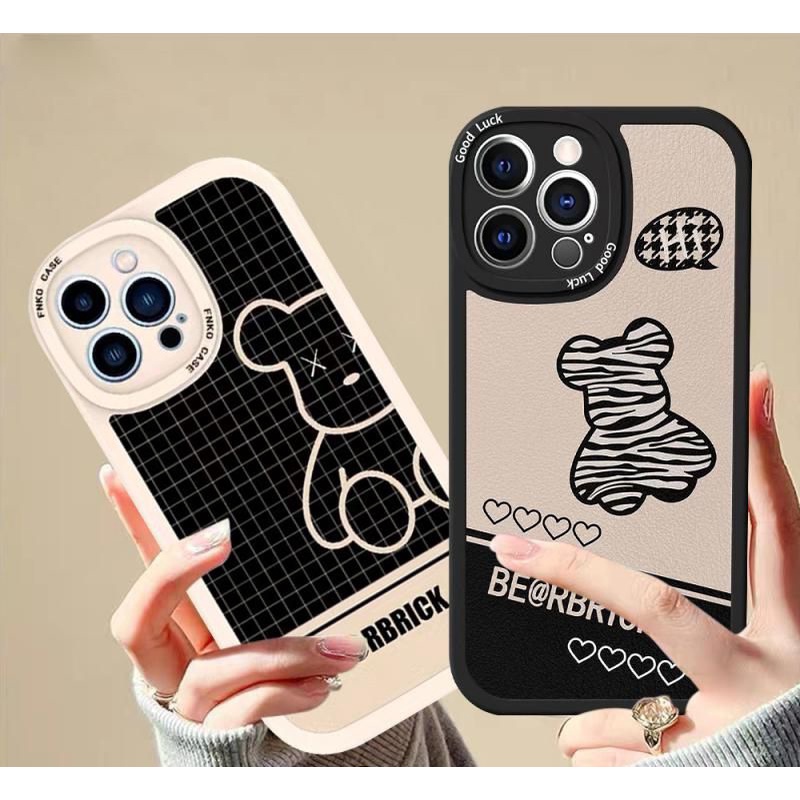 soft case IMPORT motif  beruang untuk oppo A3s/A16(4g) A16s/A7/A5s
