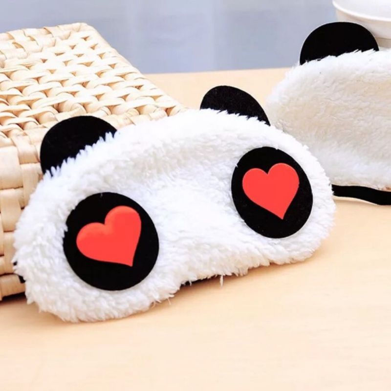 Penutup Mata Motif Karakter Panda Sleeping Eye Cover Cute Panda Kacamata Tidur Lucu