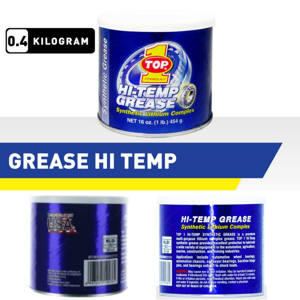 GREASE HI TEMP TOP 1 GEMUK PASLIN TOP 1 BIRU PELUMAS CHASSIS BEARING SYNTHETIC LITHIUM TOP ONE