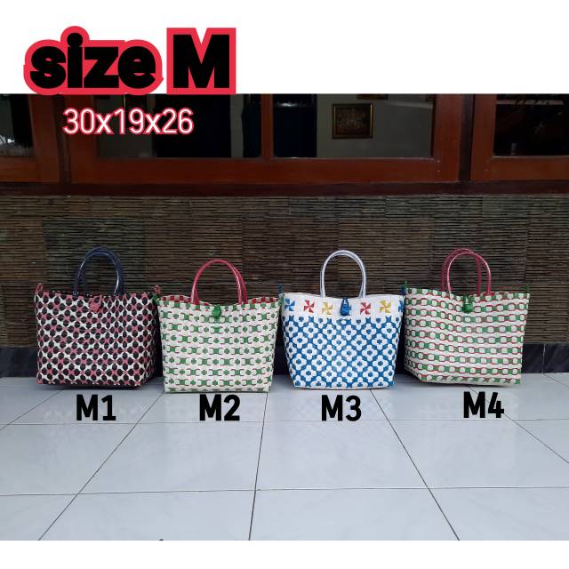 Tas Anyaman Plastik/ Tas Belanja/ Tas Pasar/ Tas Plastik Murah/ Tas Murah Motif Julat Julit