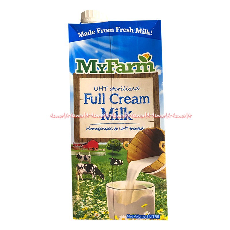 My Farm UHT Sterilized 1L Full Cream Milk Homogenised Susu UHT Myfarm My Fram