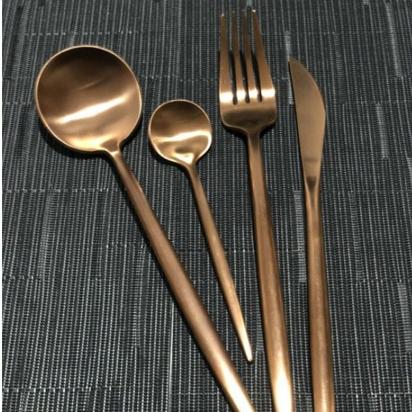 Ready Stock!!! Set Alat Makan Tebal Western Cutlery Alat Makan Mewah Eropa - Garpu Sendok Pisau Stainless Steel 304 [HQ]