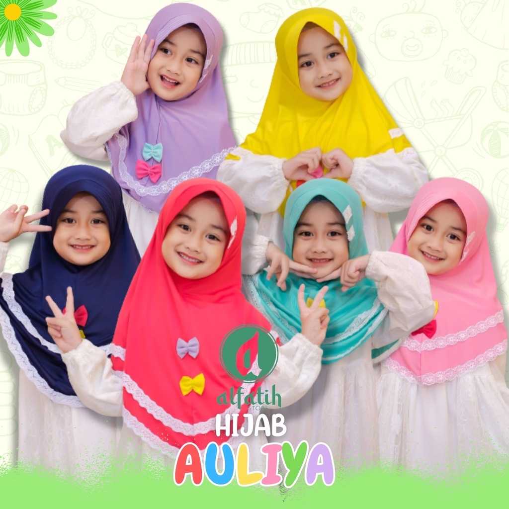 ALFATIH STORE / Jilbab Anak SD Auliya Renda Susun / Jilbab Anak Murah ianah