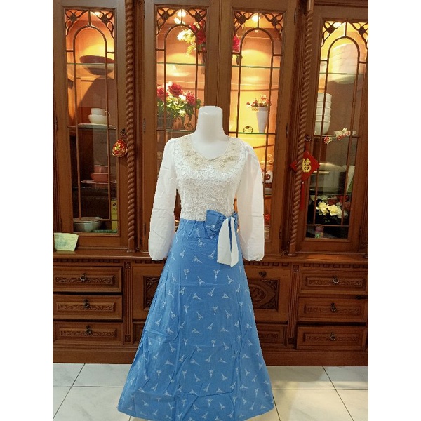 Gamis Remaja Broklat Kombinasi Katun Strict