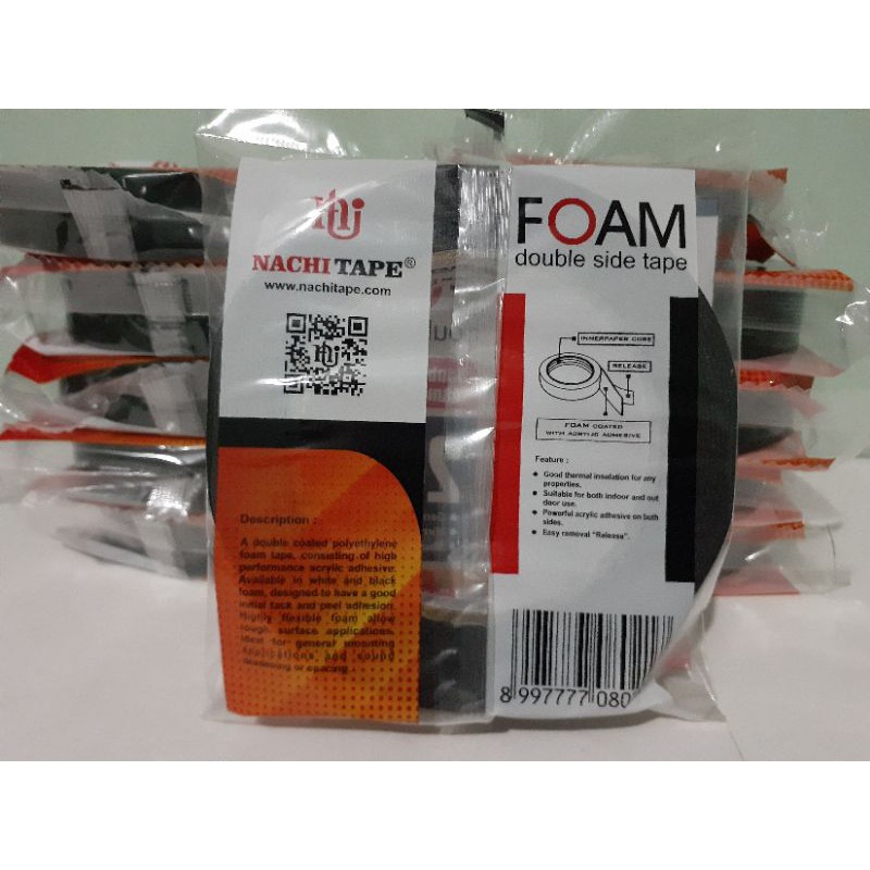 Double Side Foam Tape - Busa Hijau 24 mm - 1 Inch - NACHI TAPE