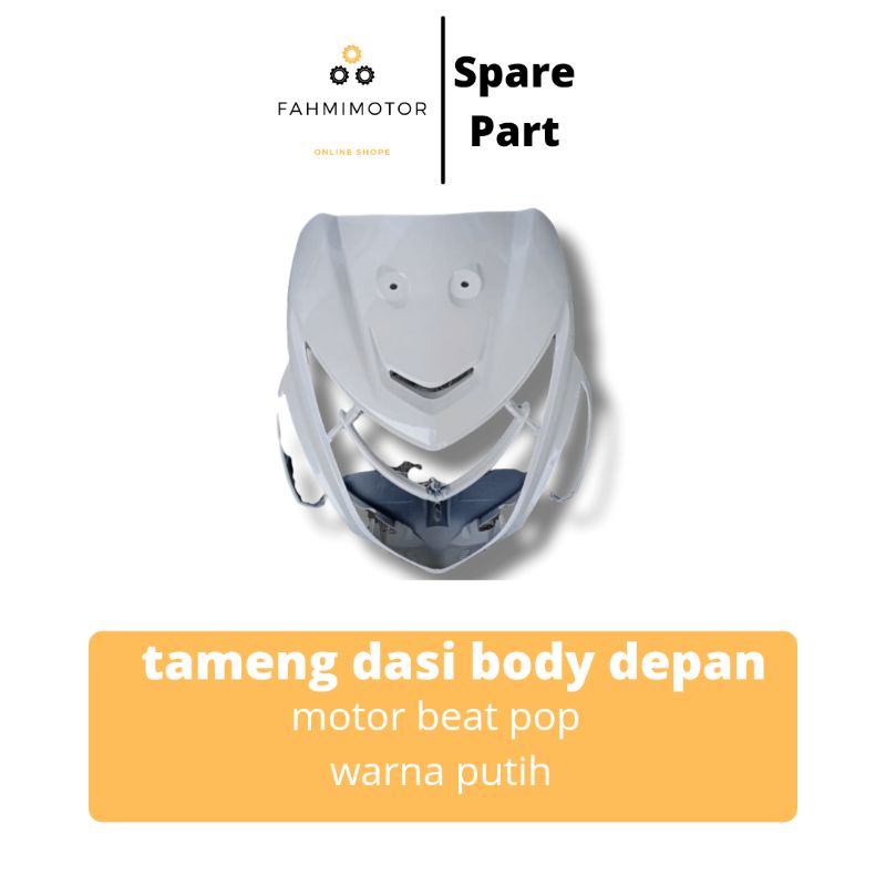 tameng dasi body depan motor beat pop warna putih
