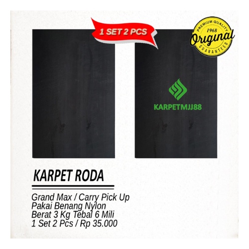 Karpet Lumpur Roda Grand Max/Carry Pick Up tbl 6 mm ada ply 1 Set 2 Pc
