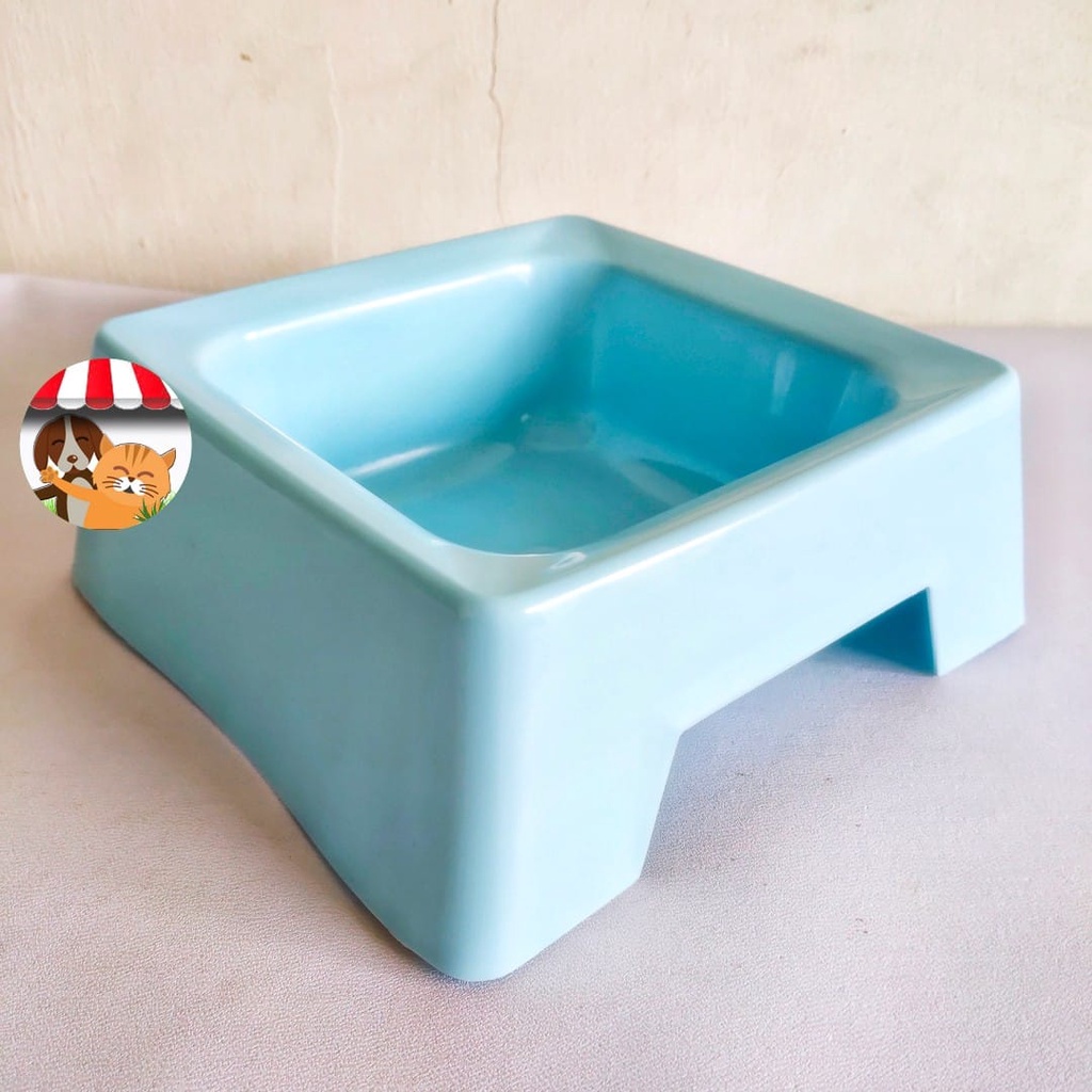 Tempat Makan Minum Single Square - Tempat Makan Kucing Anjing Kelinci