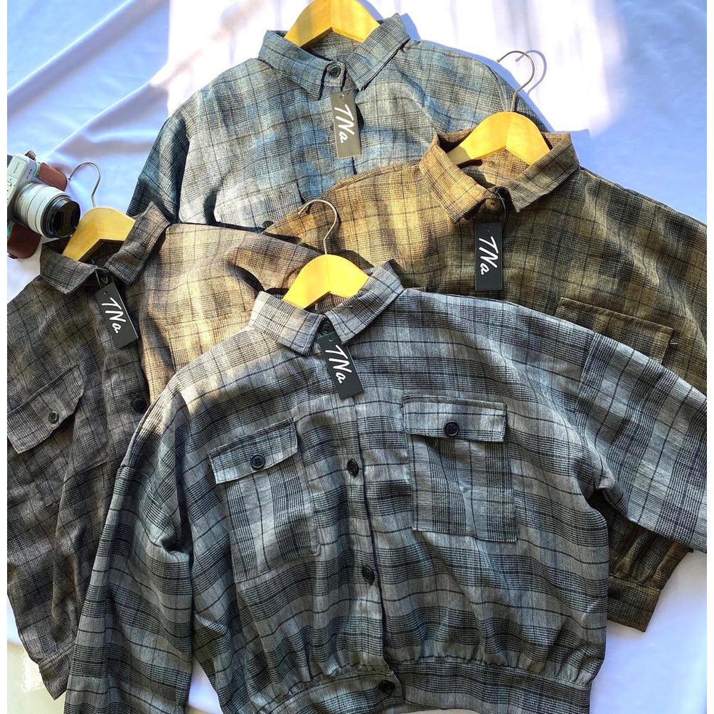 POCKET JAKET FLANEL / JAKET TARTAN / CROP JAKET