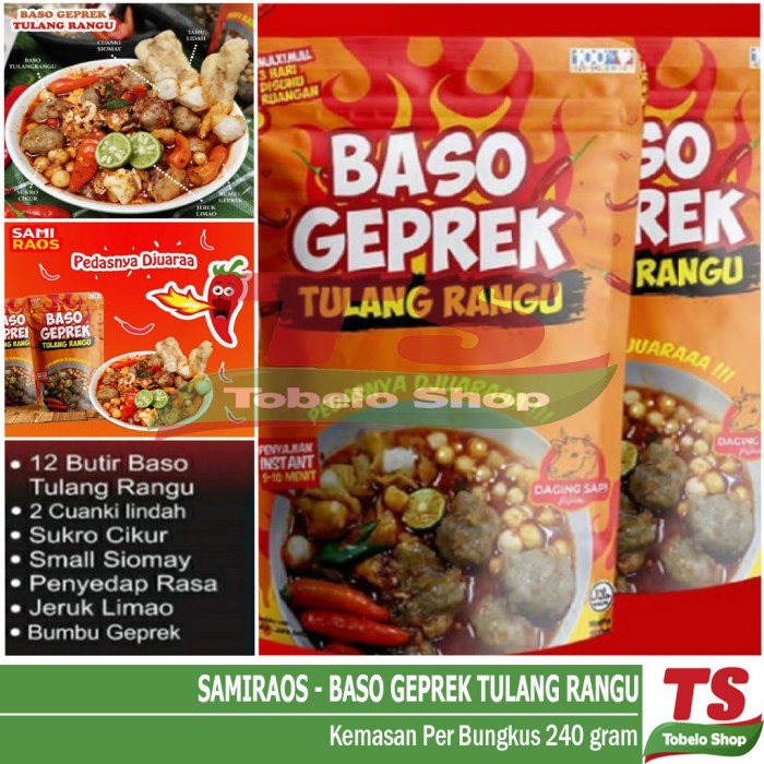 

INSTANT-CAMILAN- GEPREK RANGU / BASO GEPREK TULANG RANGU / SAMIRAOS / DOWER / BASO ACI - SEBLAK SOUN