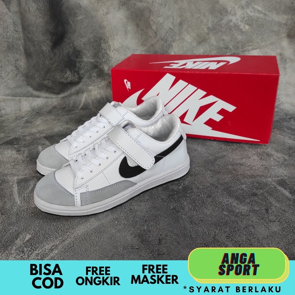 SEPATU ANAK NIKE BLAZER 77 PUTIH LOW LAKI LAKI PEREMPUAN USIA 1 2 3 4 5 6 7 TAHUN IMPORT / SEPATU KIDS SEKOLAH TK/SD TERMURAH / SEPATU SNEAKERS ANAK KEREN