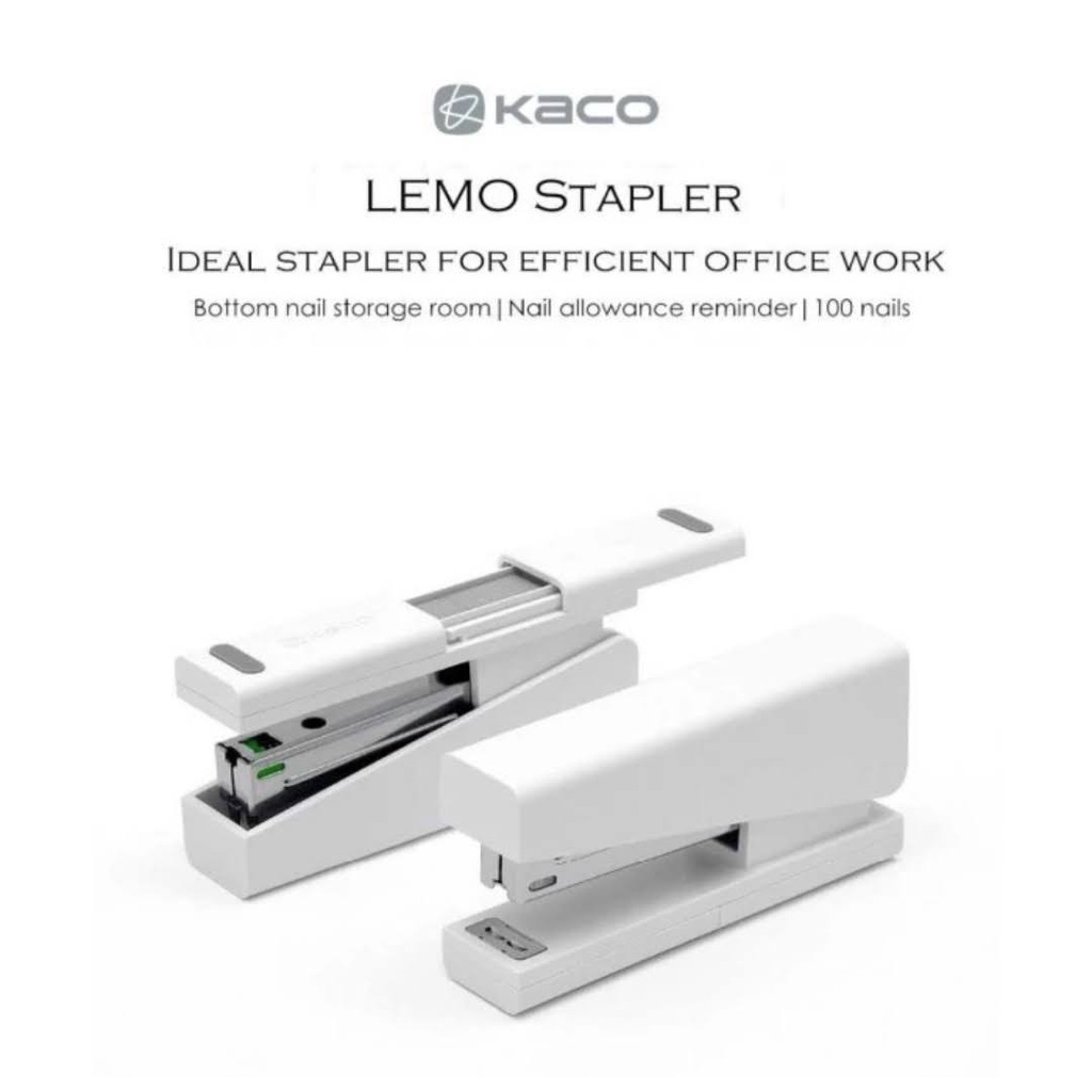 Xiaomi KACO LEMO Stapler Hekter Premium Aesthetic Elegan Efisien Staples Untuk Kerja Kantor Sekolah Meja Belajar Jepretan Jepret Kertas Minimalis Simple Portable Perlengkapan ATK