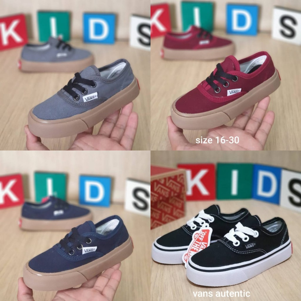 (SIZE 19-35 ) Sneakers Sepatu anaK perempuan / Laki-laki VANS ANAK AUTHENTIC  Tali