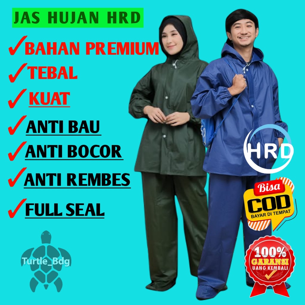 Jas Hujan Pria dan Wanita Mantel Setelan Dewasa Original Hrd