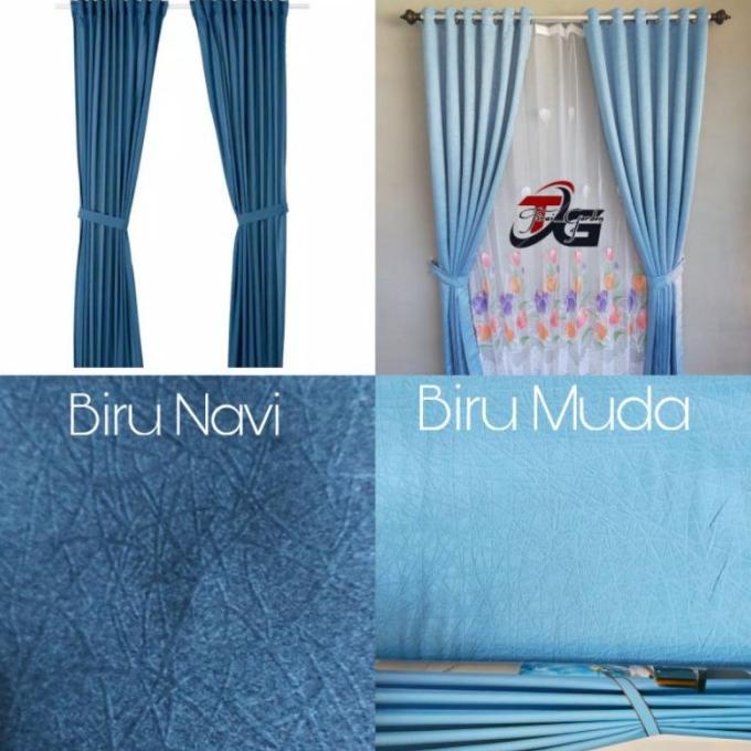 ready stock Gorden Blackout Polos BlueBery Navi/Biru Muda/Biru Tosca