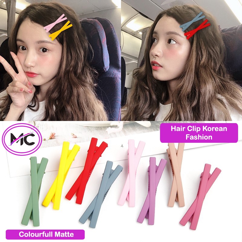 Jepitan Rambut Korea Anak Dewasa Warna Warni Polos Jepit Rambunt Korean Fashion Matte Colour Murah Praktis