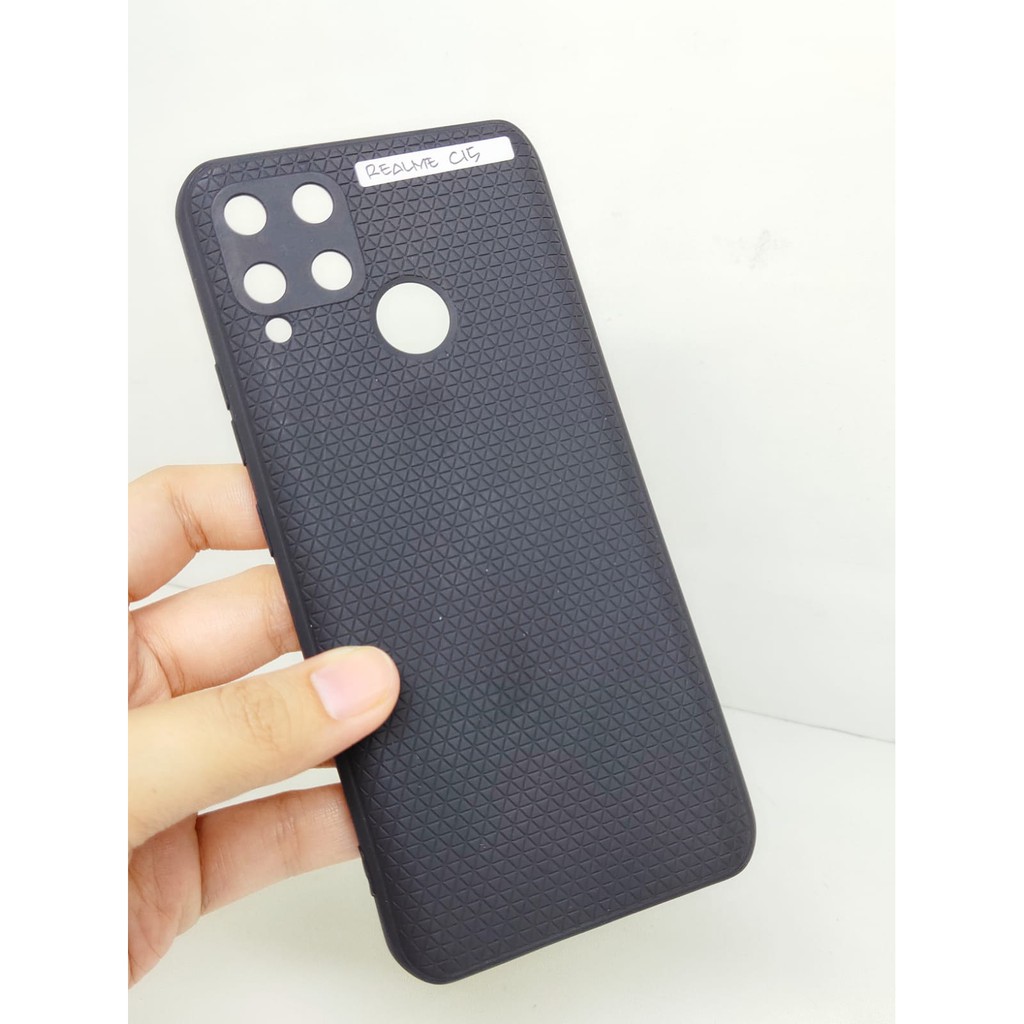 LUXURY Real Fiber Oppo A52 A72 A92 with Pelindung Camera TPU Black Matte