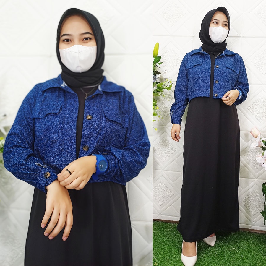 DENIM JAKET ANYA SELSY SATU SET DRESS DAN OUTER CARLINA