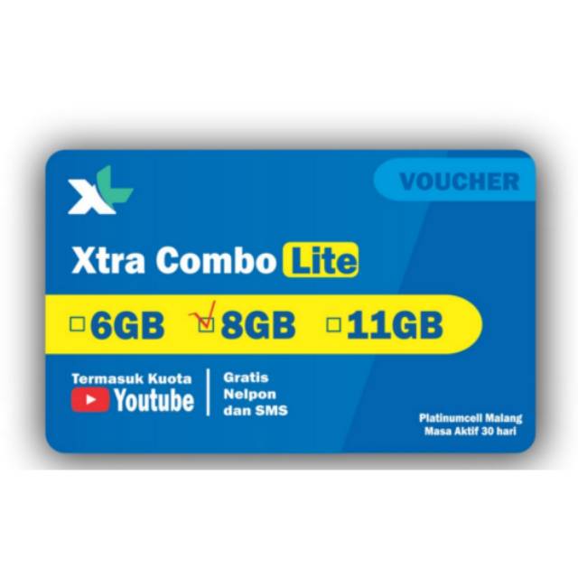 Voucher Data XL Combo Lite 8GB (24 jam)