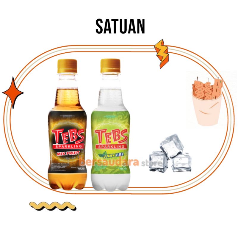 

TEBS PET/Botol Sparkling Lemon Lime dan Mix Fruit 300ml satuan