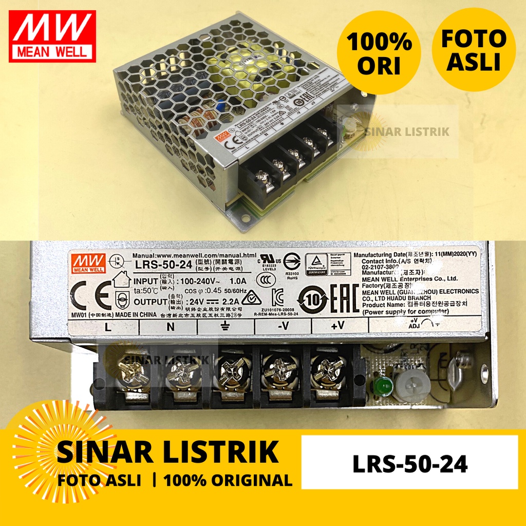 MEANWELL Power Supply LRS-50-24 LRS 50 24