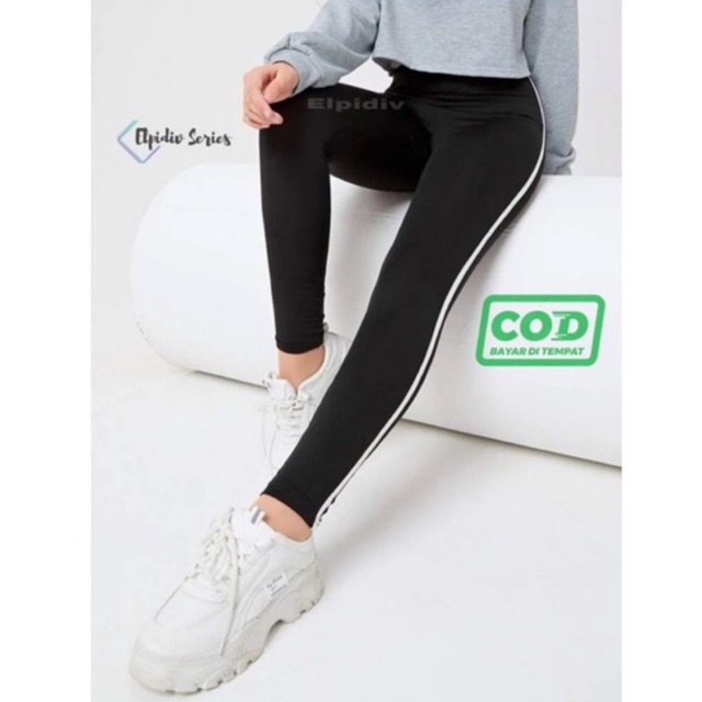 Legging List Stripe Anak 5-14 Tahun Bahan Spandex Premium / Lejing Anak List stripe