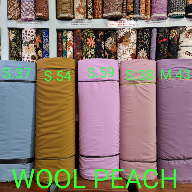 Wolfis Sabrina Per 0,1 Meter Woolpeace Wolvis Wolpis Bahan Gamis Jilbab