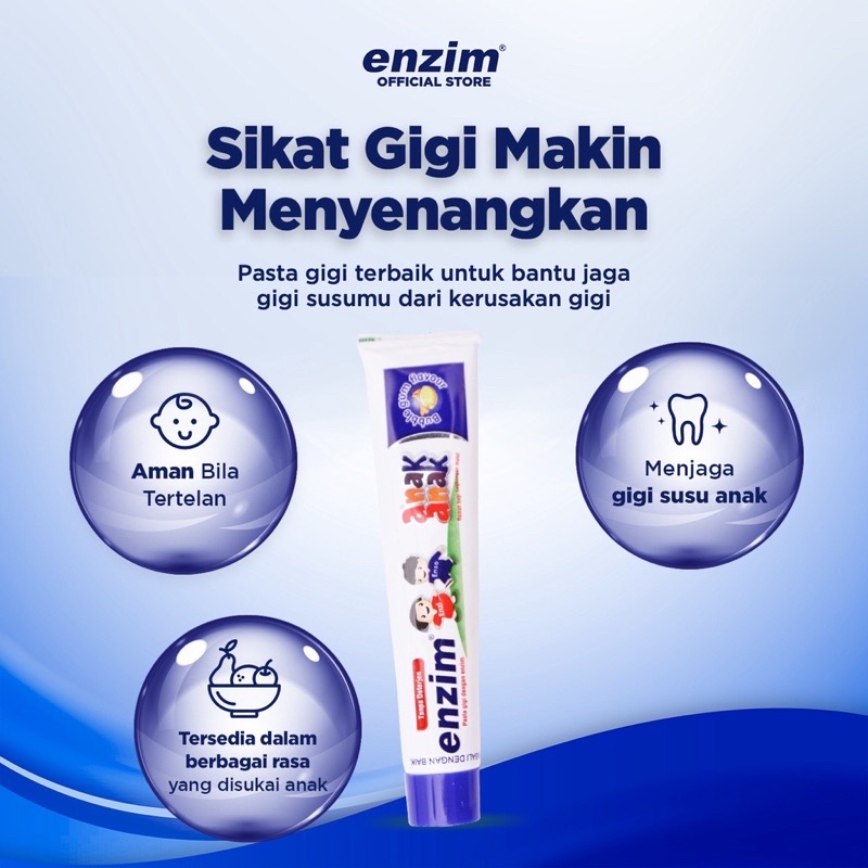 Enzim Pasta Gigi Odol Anak Bayi Aman Tertelan Toothpaste Baby Kids