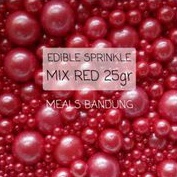 

Edible Sprinkle / Trimit Mutiara Pearl Mix Red 25gr