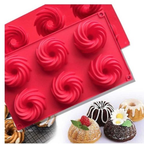CETAKAN SILICONE MINI MARISSA 6 CUP CES0019 LISSE / CETAKAN AGAR2 / CETAKAN PUDING