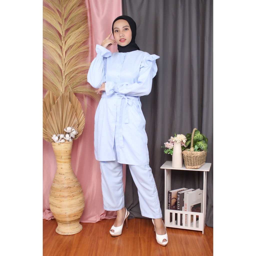 BEFAST - ZRX OOTD Oneset JULIAN / One Set Mendy // Mendy Daily Busui Wanita Tunik Set / Set Tunik kekiniaan Wanita Remaja / Set Atasan Lengan Panjang+Celana Panjang / Fashion Wanita Hijab / Setelan Terbaru 2022 / Setelan Polos Casual