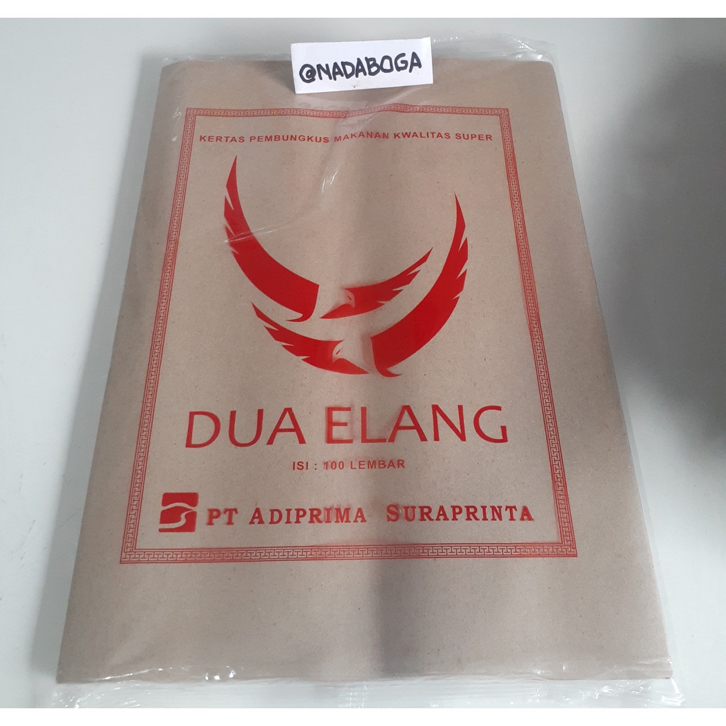 Kertas Nasi / Kertas Minyak / Kertas Coklat Dua Elang Isi 100 Lembar
