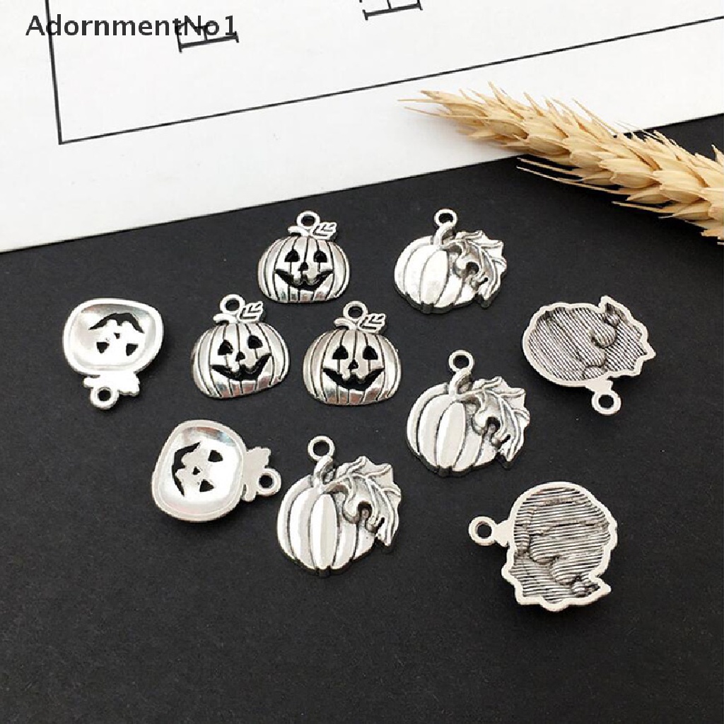 (AdornmentNo1) 100pcs / Set Liontin Silver Tibet Motif Tengkorak / Laba-Laba Untuk Perhiasan DIY Charms