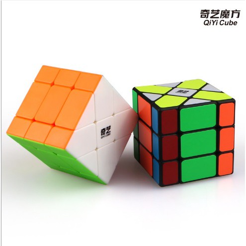 Rubik 3x3 qiyi Fisher Stikerless magic cube Speed Guanlong