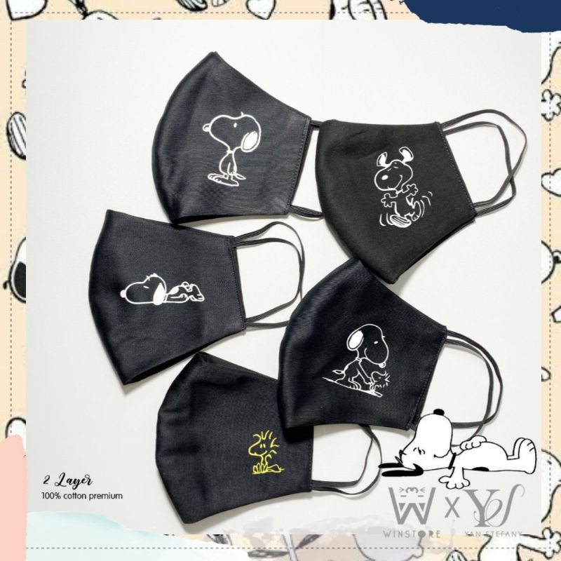 masker snoopy premium