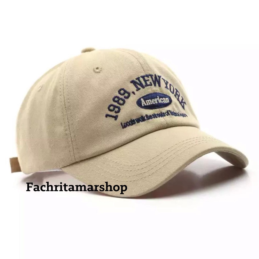 Banting Harga Topi Baseball Bordir NY 1989 Terbaru Dan Terlaris Unisex Bisa COD