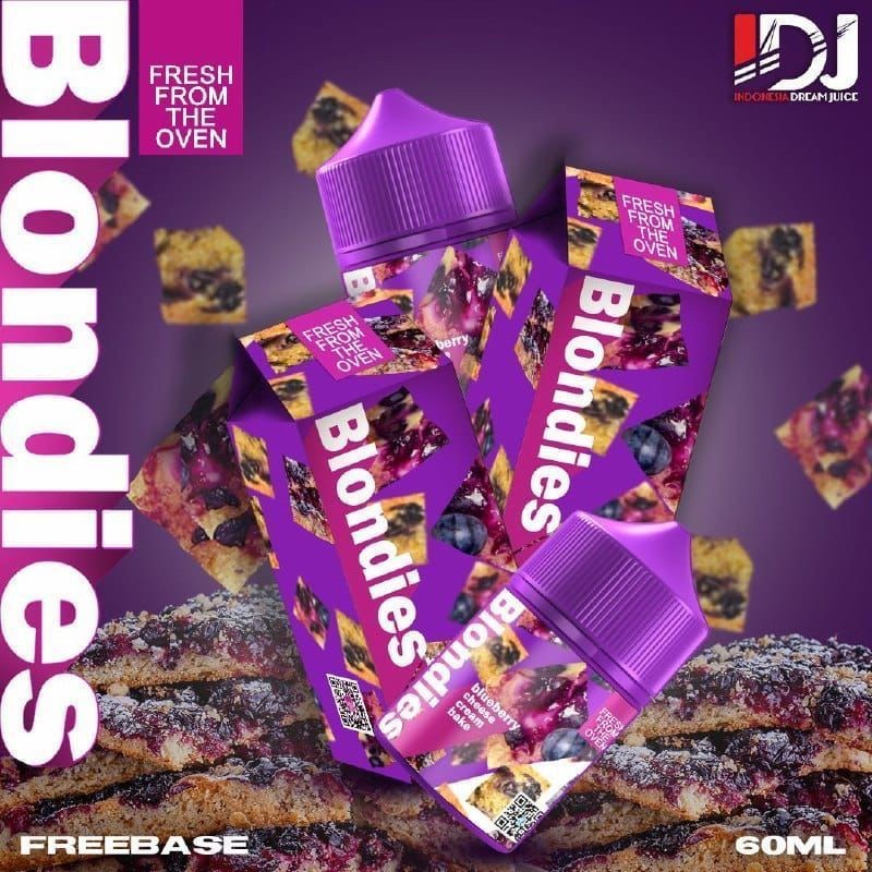 BLONDIES V3 60ML AUTHENTIC FREEBASE LIQUID BLONDIES BLUEBERRY LIQUID