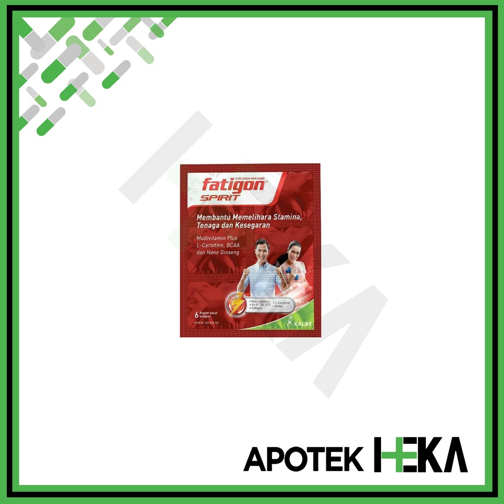 Fatigon Spirit - Obat Penjaga Stamina Strip isi 6 Kaplet (SEMARANG)