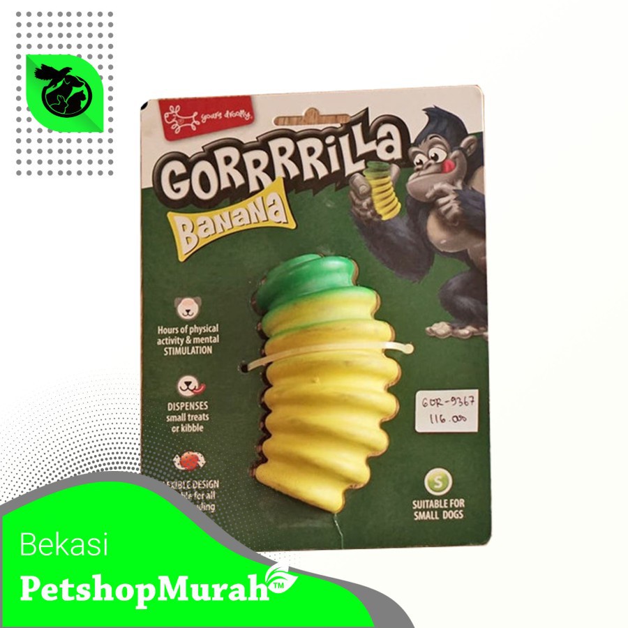 Mainan Gigitan Anjing GORRRRILLA Classic &amp; Banana Chewy Dog Toy GORILA