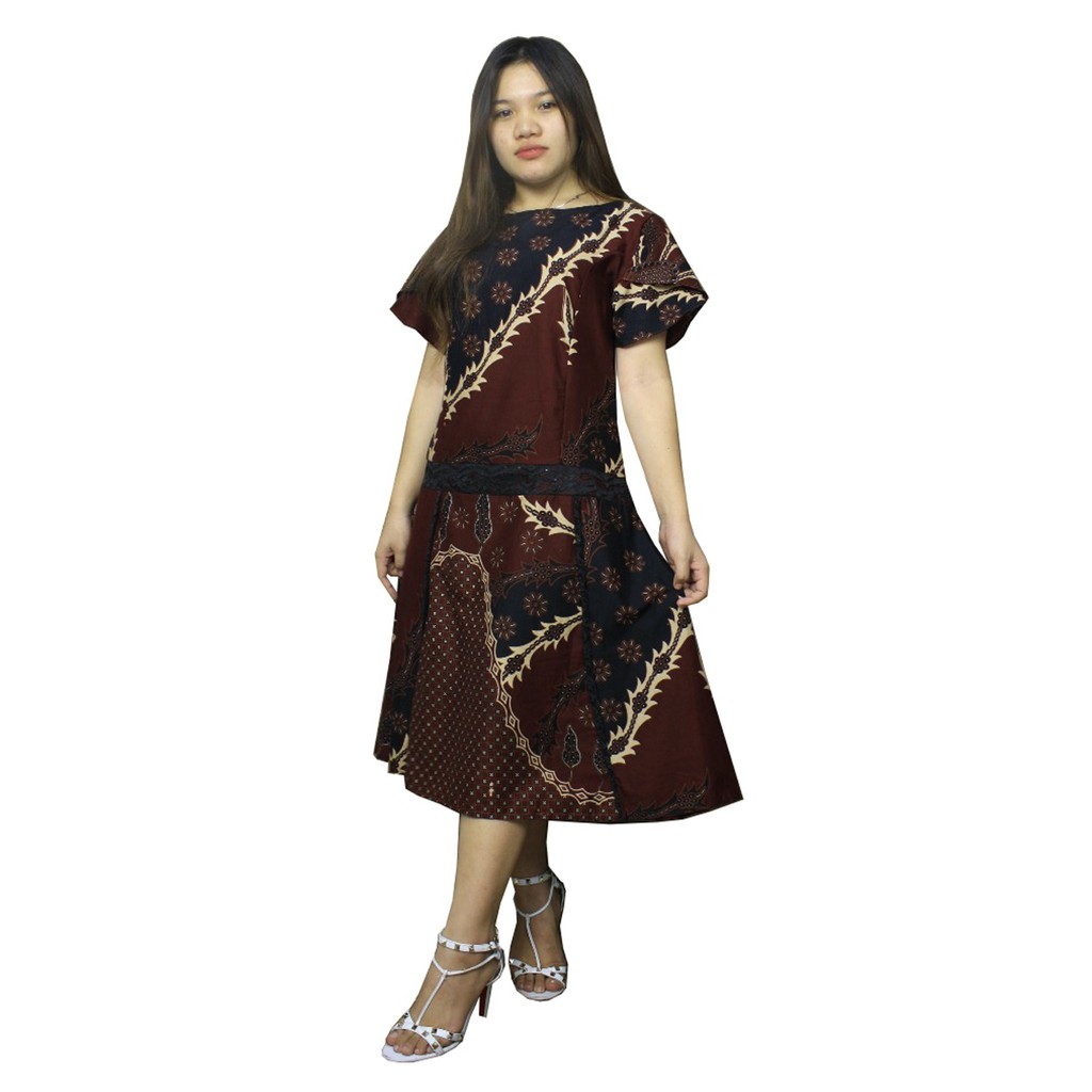 SB Collection Dress Midi Yessie Terusan Batik Wanita