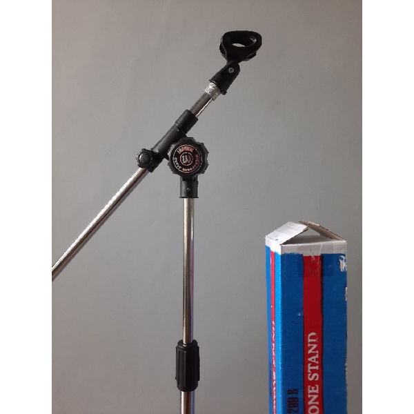 Stand Mic Maruni Panjang Silver