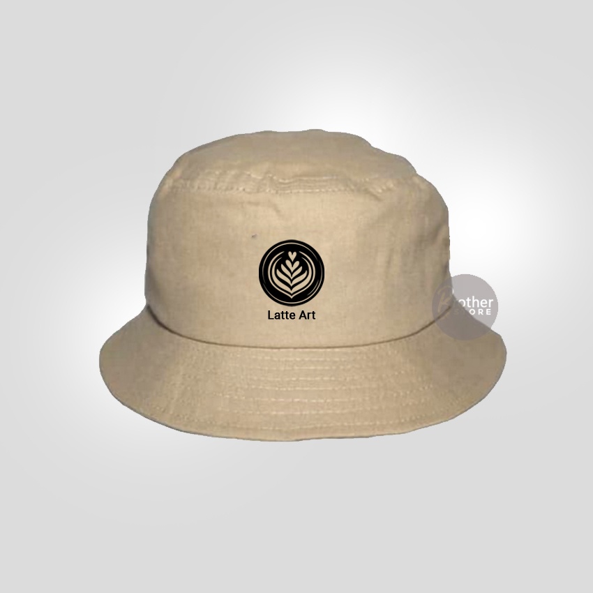 Topi bucket Coffee Owner Barista Coffe Latte Art Kopi Hitam text hitam