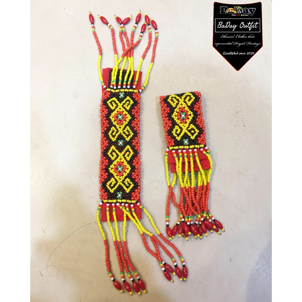 Gelang Manik Rumbai Dayak Standar