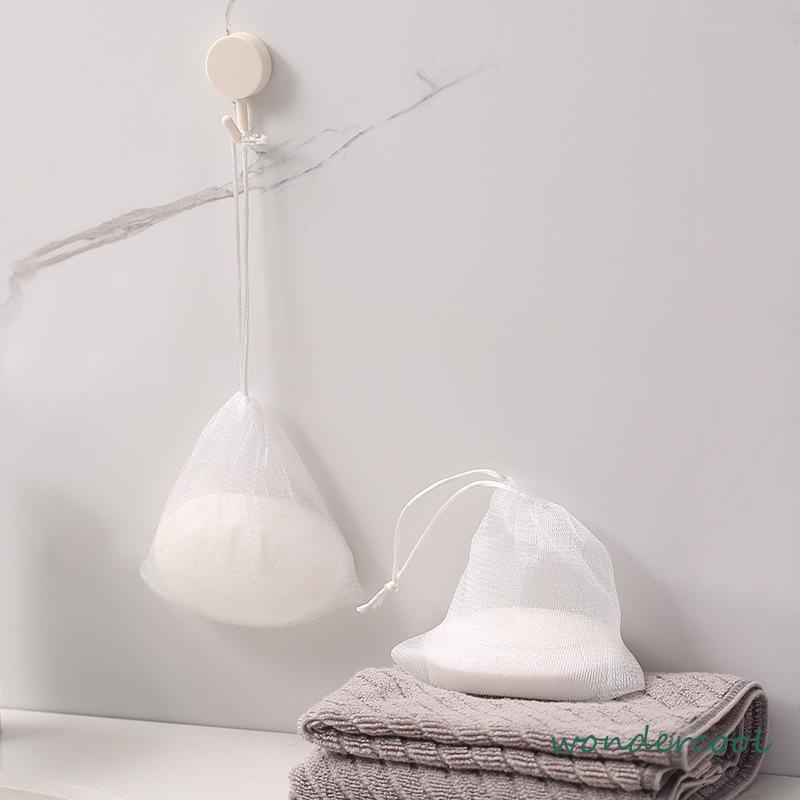 Foaming Mesh Pembersih Wajah Cleansing Mesh Handmade Soap Mesh Bag-Won