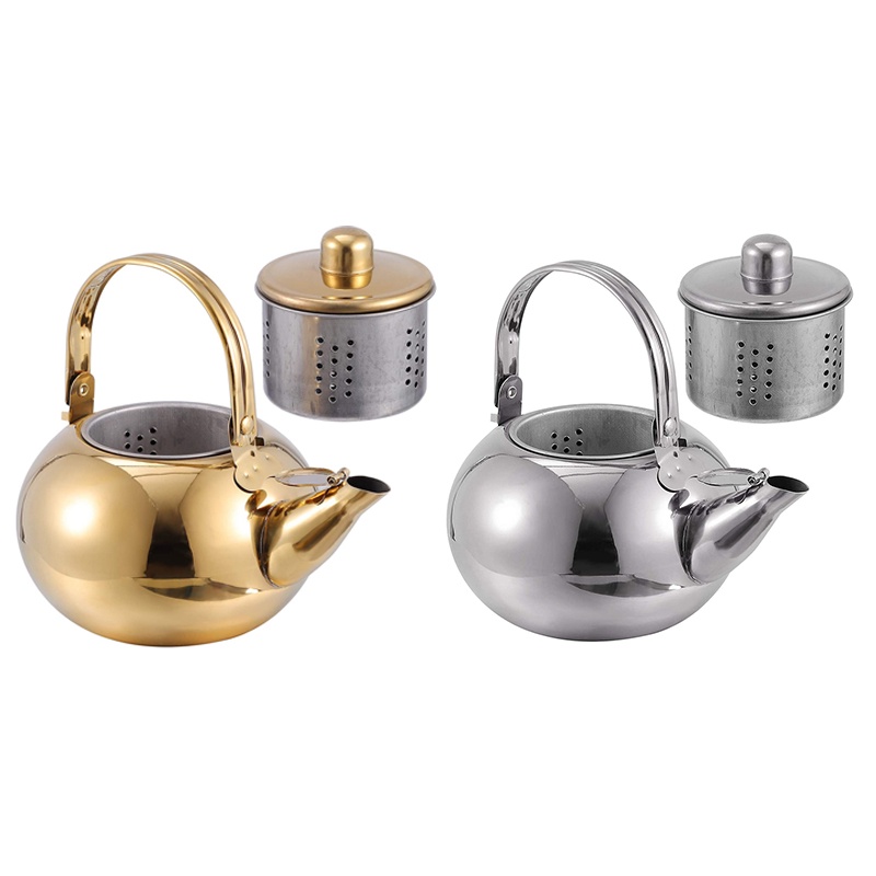 Whistling Kettle with Strainer,Teapot Kettle Whistling Kettle Induction Tea Kettle Whistling Kettle for Kitchen Stove 2