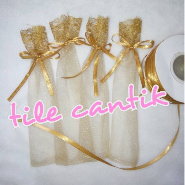 tile sendok teh / bungkus tile/ bungkus souvenir/ kemasan tile/ kemasan souvenir/ tile cantik