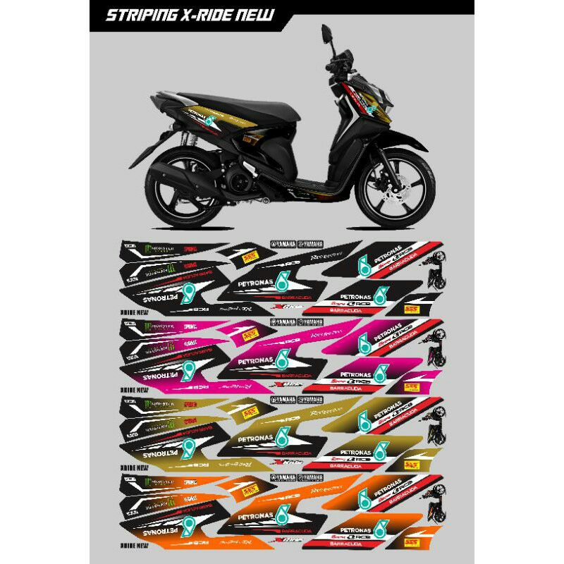 STICKER/STRIPING X-RIDE NEW 125