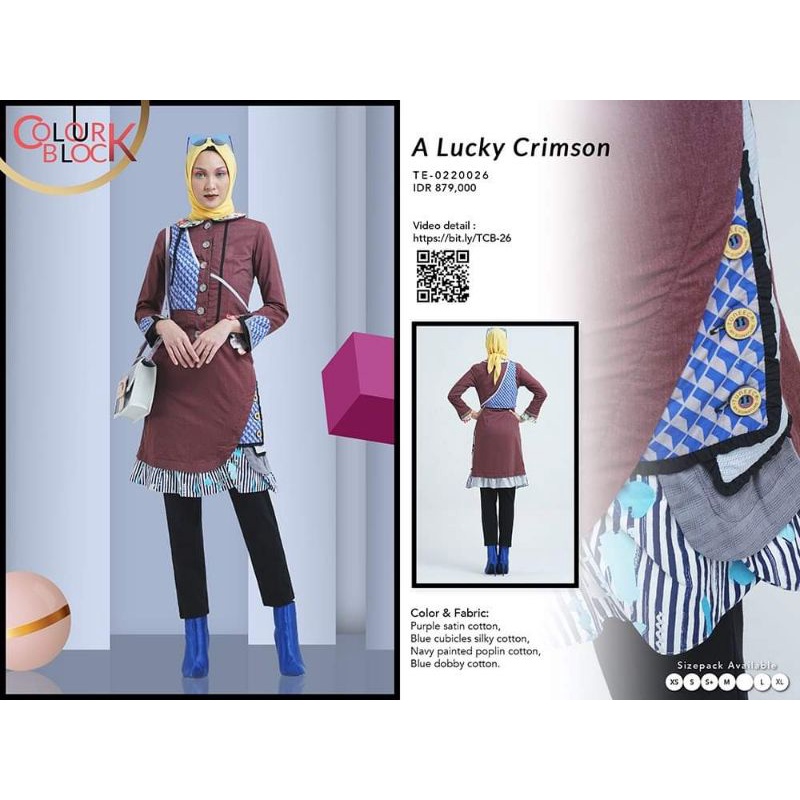 Tuneeca TE-0220026 Colour Block Diskon Sale Promo Tunik Shortdress